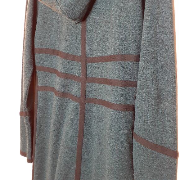 Title Nine Assassin Wool Blend Tunic Sweater Dress Front Zip Size Small - Picture 4 of 7